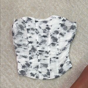 Cotton Candy Black and White Crop Top